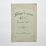 Fallen Is Thy Throne, Boston Oliver Ditson & Co. Antique Sheet Music Booklet Default Title