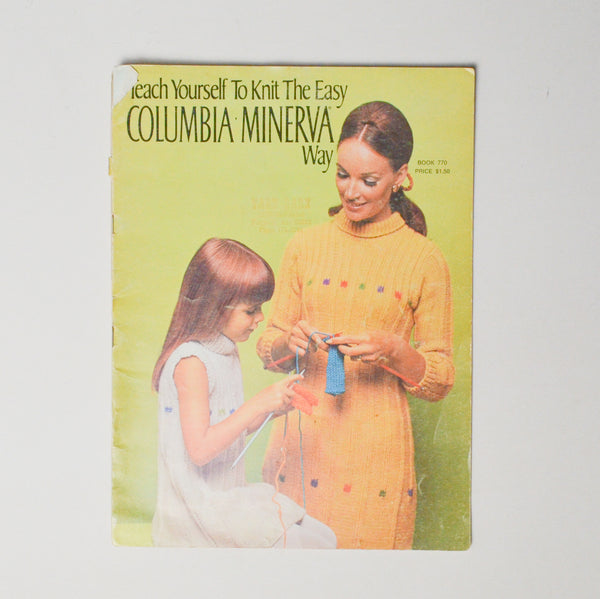 Teach Yourself to Knit the Easy Columbia Minerva Way Vintage Magazine Default Title