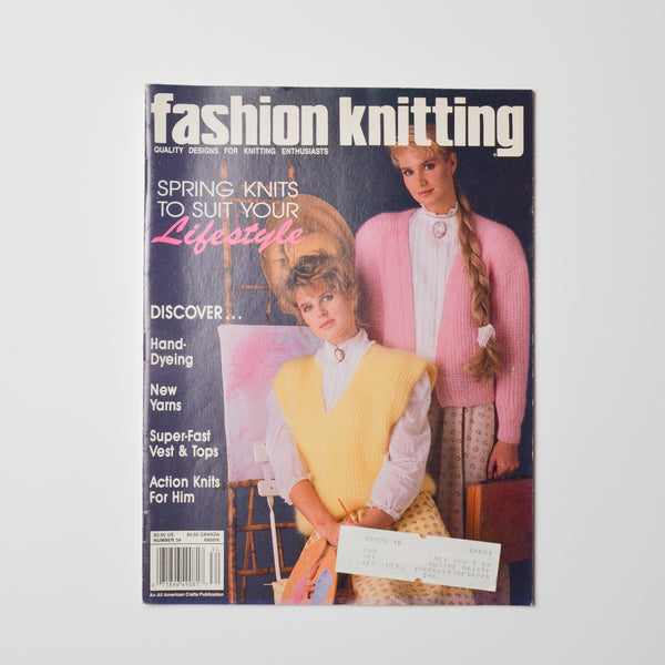 Fashion Knitting Magazine Number 34 - February 1988 Vol. 7, Issue 1 Default Title