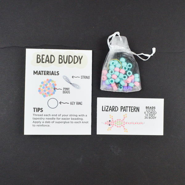 Lizard Bead Buddy Pony Bead Keychain Kit 