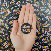 Mini Make & Mend Sticker in Black