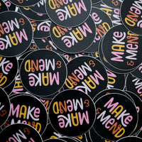 Mini Make & Mend Sticker in Black