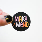 Mini Make & Mend Sticker in Black