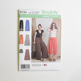 Simplicity 8134 Wrap-Front and Wide Leg Pants Pattern Size H5 (6-14)