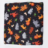 Black + Animal Print Quilting Weight Woven Fabric - 44" x 212" Default Title
