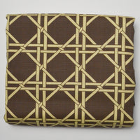 Brown + White Lattice Upholstery Fabric - 56" x 120" Default Title