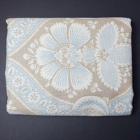 Blue + Brown Floral Loose-Weave Upholstery Fabric - 56" x 92" Default Title