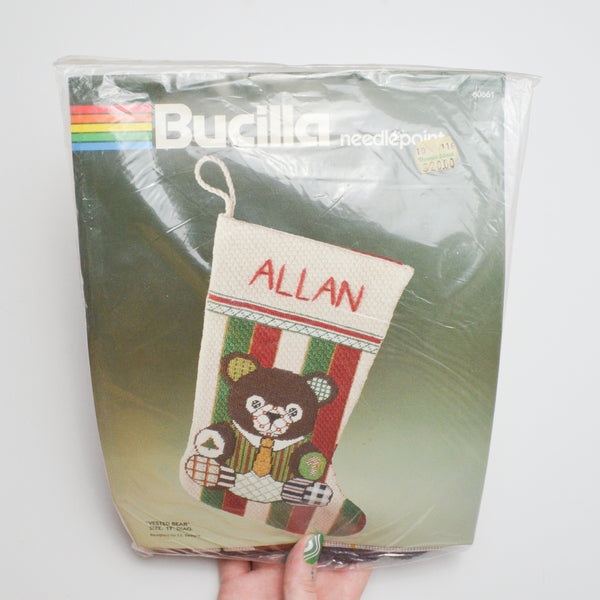 Bucilla Teddy Bear Stocking Needlepoint Kit Default Title