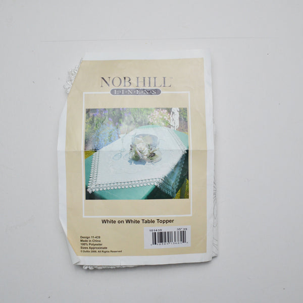 Nob Hill Linens White on White Table Topper Kit Default Title
