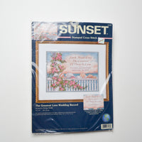 Sunset Greatest Love Wedding Record Stamped Cross Stitch Kit Default Title