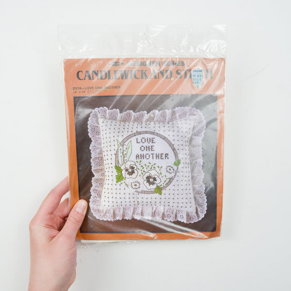 Candlewick + Stitch Love One Another Embroidered Pillow Kit Default Title
