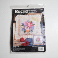 Bucilla Bouquet on Lace Pillow Stamped Cross Stitch Kit Default Title