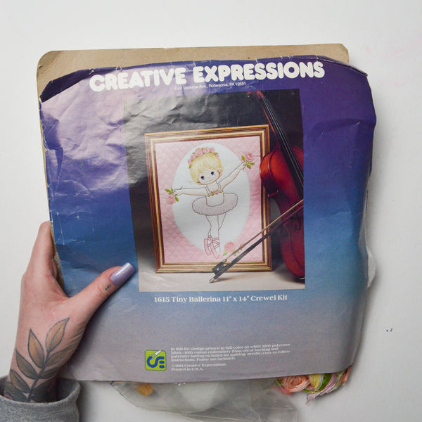 Creative Expressions Tiny Ballerina 11" x 14" Crewel Kit Default Title