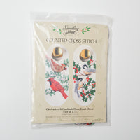 Something Special Chickadees + Cardinals Door Knob Decor Counted Cross Stitch Kit Default Title