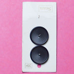 Sears Black Plastic Buttons - Set of 2 Default Title
