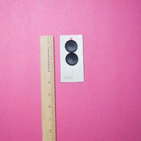 Sears Black Plastic Buttons - Set of 2 Default Title