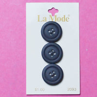La Mode Navy Buttons - Set of 3 Default Title