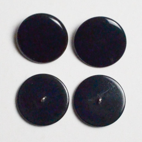 1.25" Black Plastic Buttons with Shanks - Set of 4 Default Title