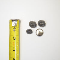 Embossed Pewter Horse + Jockey Buttons with Shank - Set of 4 in 2 Sizes Default Title