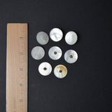 Vintage Mother of Pearl 7/'8" Buttons with Metal Shank - Set of 6 Default Title