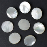 Vintage Mother of Pearl 7/'8" Buttons with Metal Shank - Set of 6 Default Title