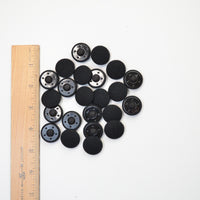 Black Fabric 1" Buttons - Set of 23 Default Title