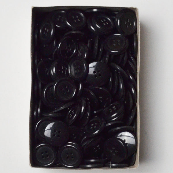 Black Four-Hole Buttons, Size 40 (1") Default Title