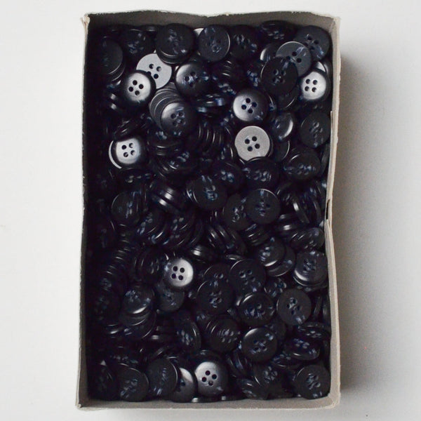 Black + Gray Accent Four-Hole Buttons, Size 24 (5/8") Default Title