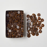 Brown Four-Hole Tortoiseshell Buttons, Size 24 (5/8") Default Title