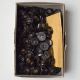 Dark Brown Four-Hole Tortoiseshell Buttons, Sizes 32 (13/16") and 34 (7/8") Default Title