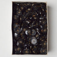 Dark Brown Four-Hole Tortoiseshell Buttons, Size 32 (13/16") Default Title