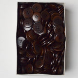 Dark Brown Four-Hole Buttons, Size 34 (7/8") Default Title