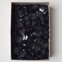 Black + Gray Swirled Four-Hole Buttons, Size 34 (7/8") Default Title