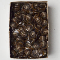 Translucent Brown Four-Hole Tortoiseshell Buttons, Size 34 (7/8") Default Title