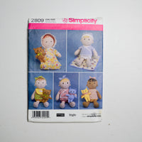 Simplicity 2809 Doll, Clothes, Cat + Bear Sewing Pattern Default Title