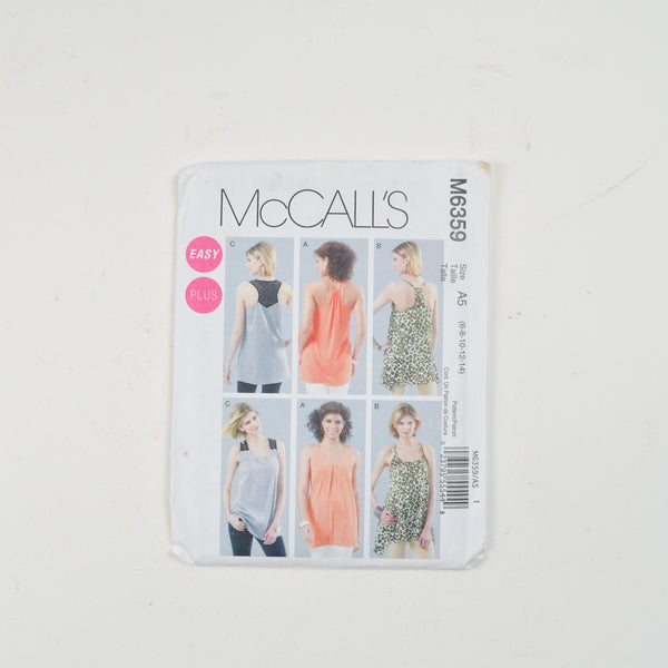 McCall's M6359 Tunic Sewing Pattern Size A5 (US 6-14) Default Title