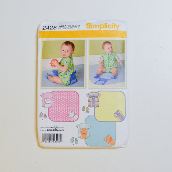 Simplicity 2428 Baby Clothes + Accessories Sewing Pattern Size A (XXS-L) Default Title
