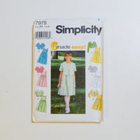Simplicity 7979 Children's Dress + Jacket Sewing Pattern Size AA (7-10) Default Title