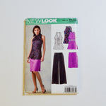 New Look 6655 Tank, Pants, + Skirt Sewing Pattern Size A (6-10) Default Title