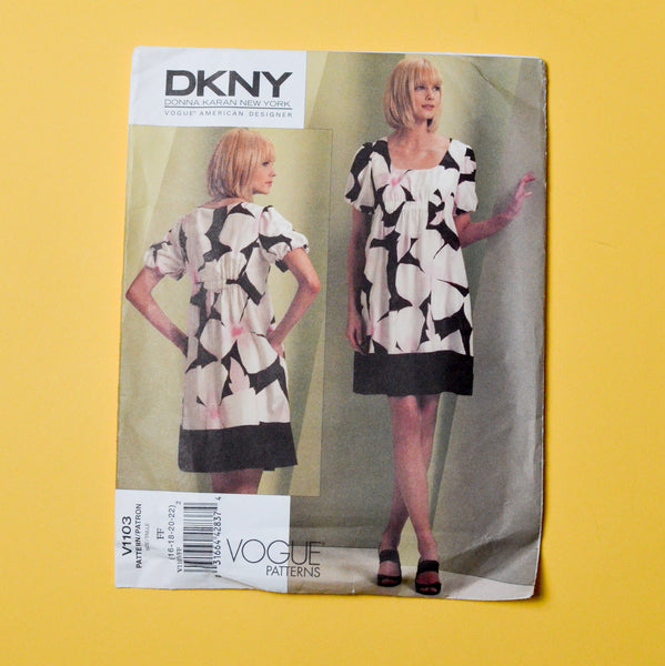 Vogue DKNY V1103 Misses' Dress + Slip Pattern - Size FF (16-22) Default Title