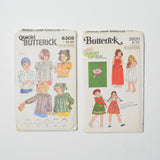 Vintage Butterick Children's Size 6 Dress + Blouse Sewing Pattern Bundle - Set of 2 Default Title