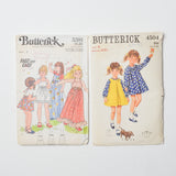 Vintage Butterick Children's Size 5 Dress Sewing Pattern Bundle - Set of 2 Default Title