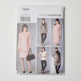 Vogue Wardrobe V9036 Misses' Jacket, Top, Dress, Skirt, + Pants Sewing Pattern Size A5 (6-14) Default Title