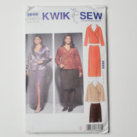 Kwik Sew 3656 Jacket + Skirt Sewing Pattern (1X-4X) Default Title