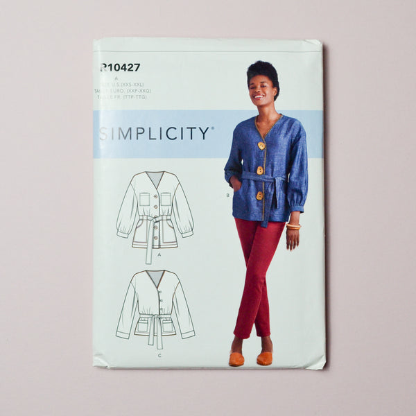 Simplicity R10427 Jacket Sewing Pattern Size A (XXS-XXL) Default Title