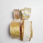 Gold + White Ribbon Bundle - 4 Spools Default Title