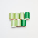 Green Cotton-Wrapped Polyester Thread Bundle - 7 Spools Default Title