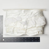 White Satin Ruffle Trim with Lace Overlay - 1 Spool Default Title