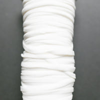 White Soft Elastic Cord, 1/8" Wide - By The Yard Default Title