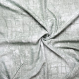 Green + White Lightweight Distressed Grid Print Woven Fabric, 54" Wide - By The Yard Default Title